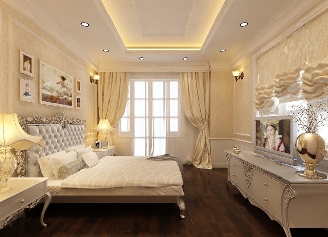 Phòng ngủ mang phong cách tân hiện đại sang trọng, tinh tế